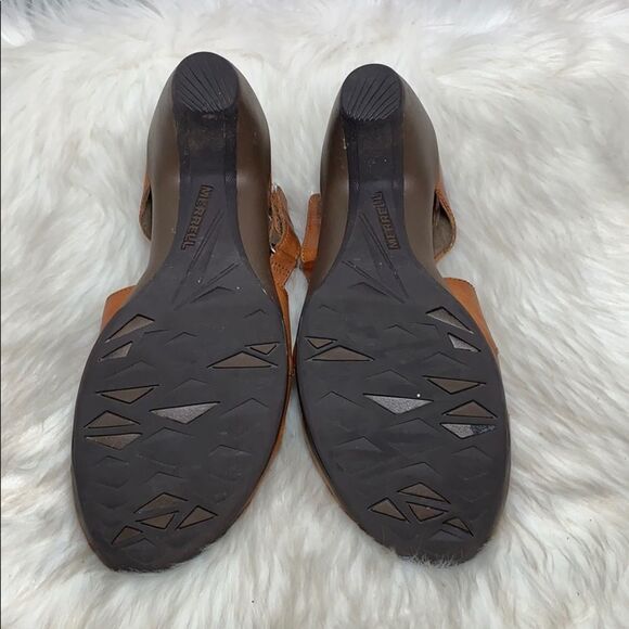 Merrell Evera Shift Tan Leather Heels Sz 10 - Picture 8 of 8